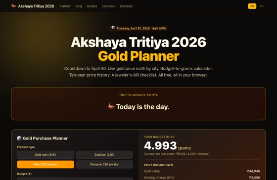 Akshaya Tritiya 2026 화면