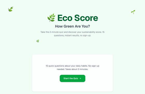 Eco Score 화면